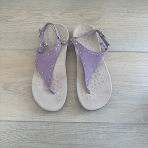 Vionic Margot Studded Suede Thong Sandals Size 11